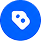 A blue circular icon representing a price tag for scanning supermarket products to compare prices